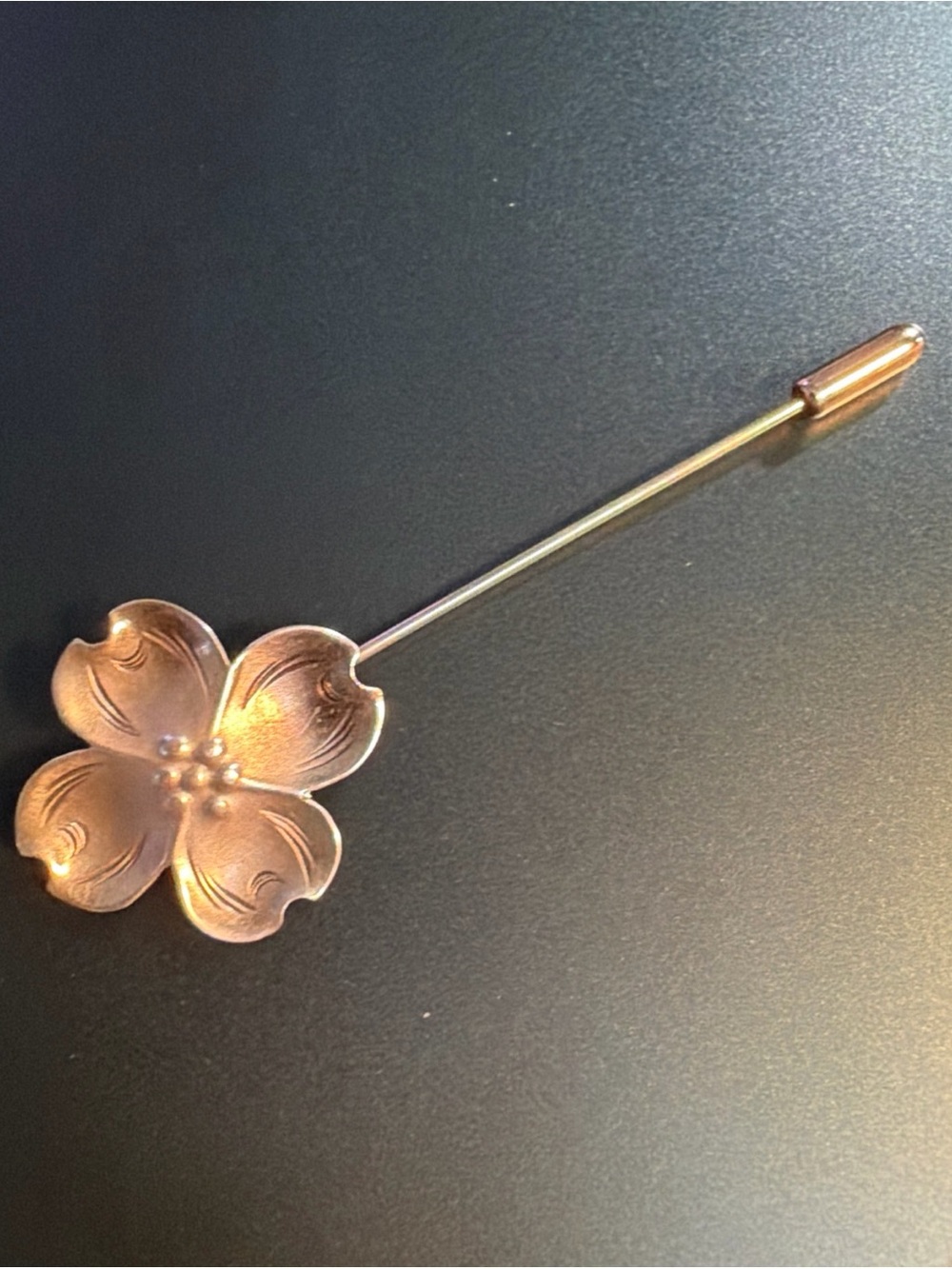 925 silver signed NYE 1.5 grams Flower Stick Pin - Women's Accessory